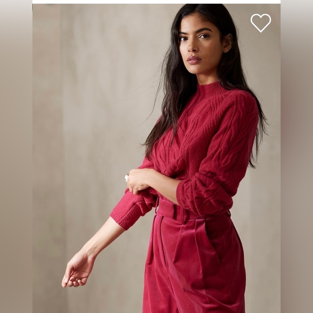 Petite Pura Merino Wool Blend “Cardigan” - Banana Republic, Bright Berry NWT